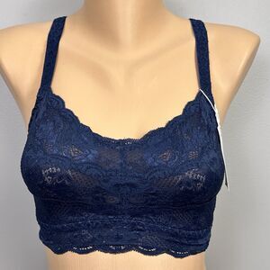 Cosabella Never Say Never Curvy Sweetie Soft Bra Size Small Navy Blue NEVER1310